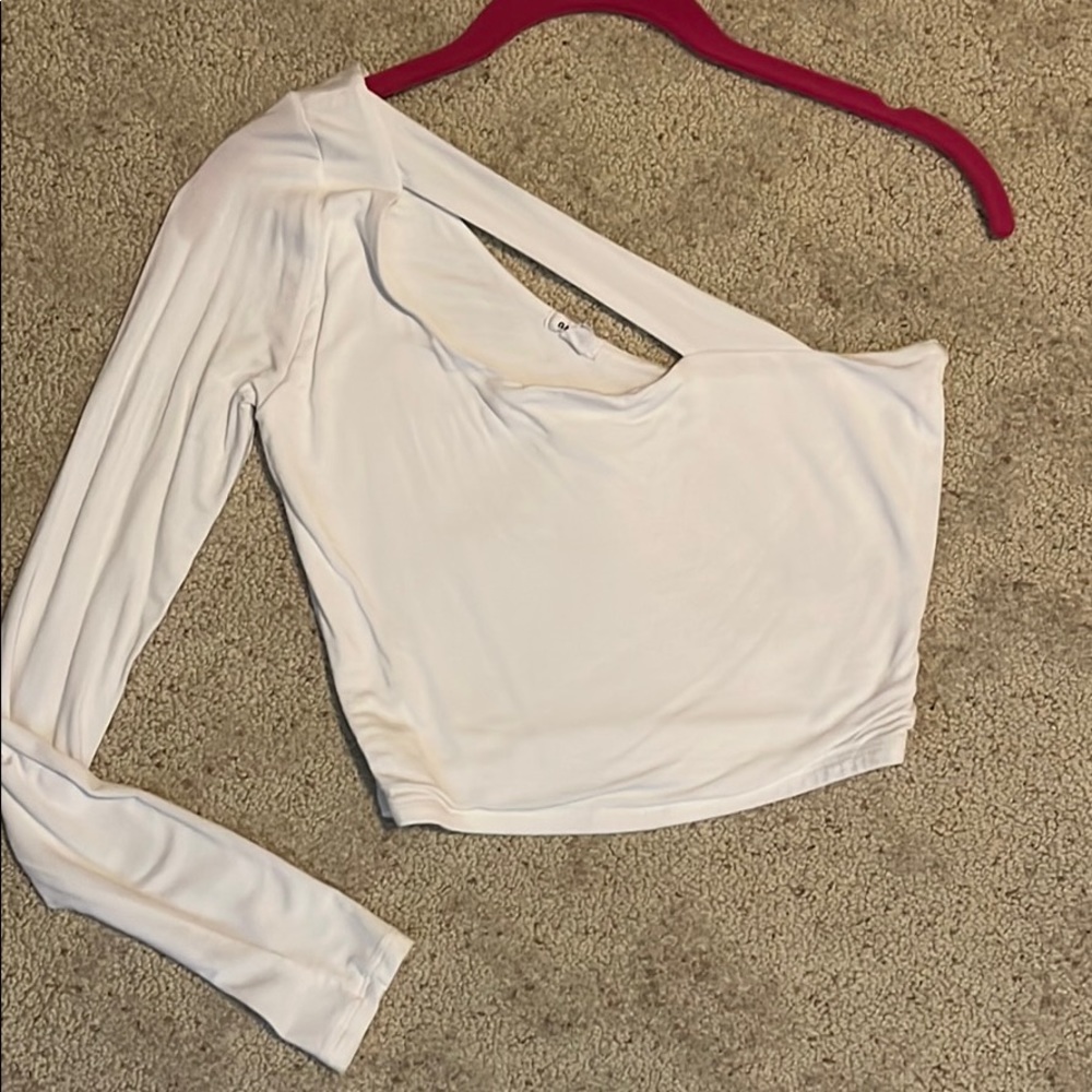 white crop top
